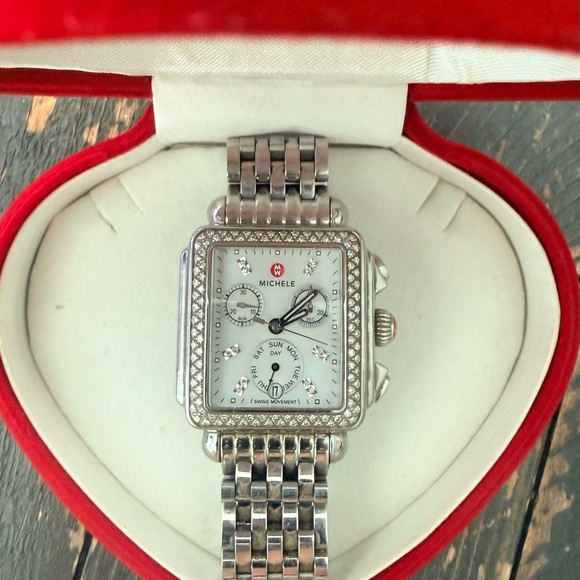 Michele Deco Sport Diamond Stainless Steel Watch - Picture 3 of 4